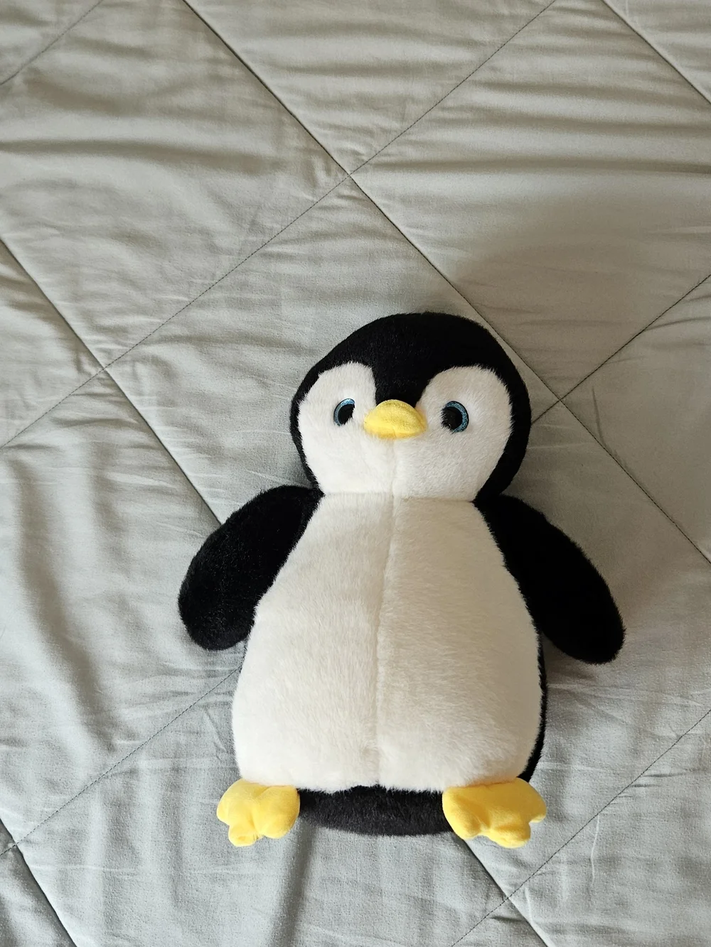 Plush Penguin Stuffed Animal - Black, White & Yellow